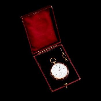 FICKUR, 14K guld, omkring år 1900.