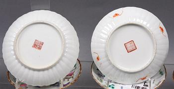 FAT, 9 st. Porslin, Kina, 1800-tal.