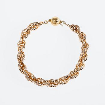 ARMKED, 14K guld, 1900-talets senare hälft. Vikt 13,7 g.