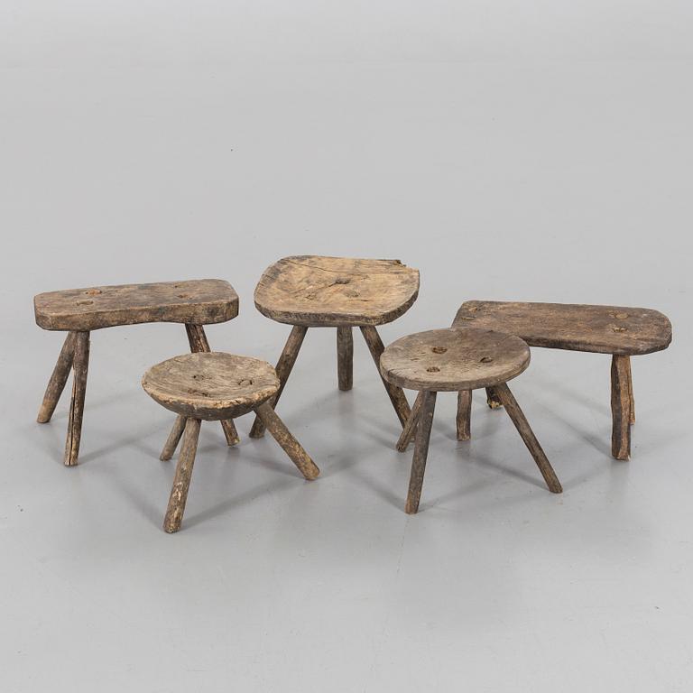 FIVE STOOLS.