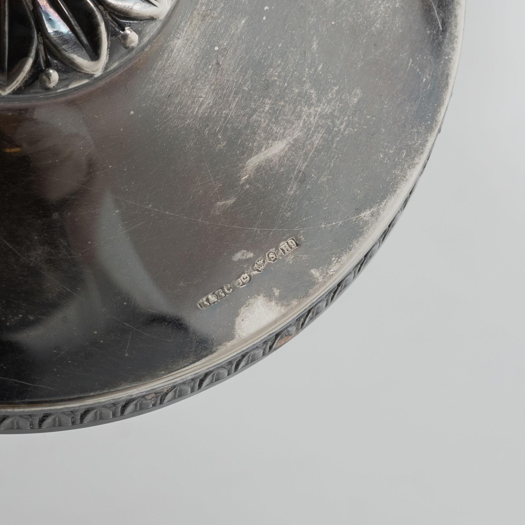 Candelsticks, a pair, silver, Gothenburg 1958.