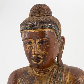Buddha, trä, Thailand, 1900-tal.