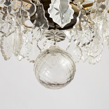 A rococo style chandelier, first half of the 20th century.
