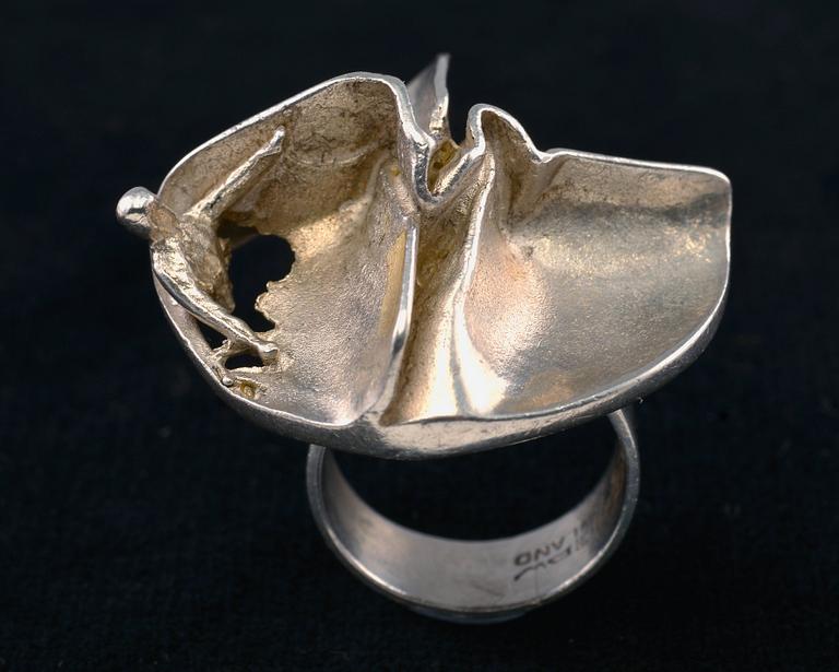 Björn Weckström, RING, silver, "Jaaras dröm", sign. BW Lapponia 1970.