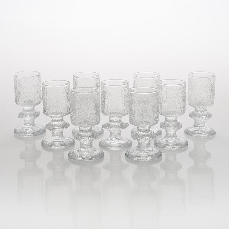 Timo Sarpaneva, juomalaseja, 23 kpl, "Senaattori",  Iittala.