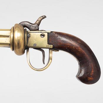 Percussion pistol, Swedish, Johan Engholm (1820-1918).