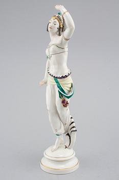 A porcelain figurine by Hugo Meisel for Schwarzburger werkstätten, second quarter of the 20th century.