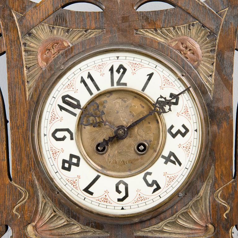 A Gustav Becker art nouveau wall clock, Germany early 20th century.