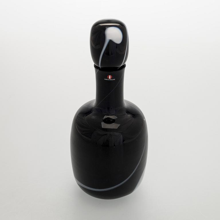 Timo Sarpaneva, a 'Blues' glass carafe, signed Timo Sarpaneva 5/1986.