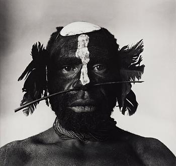 1104. Irving Penn, "Tribesman with Nose Ornament (New Guinea, 1970)".