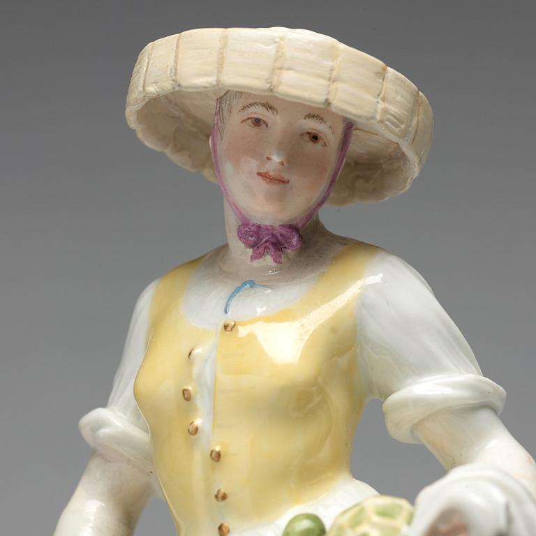 Two Meissen figurines, 18th Century.