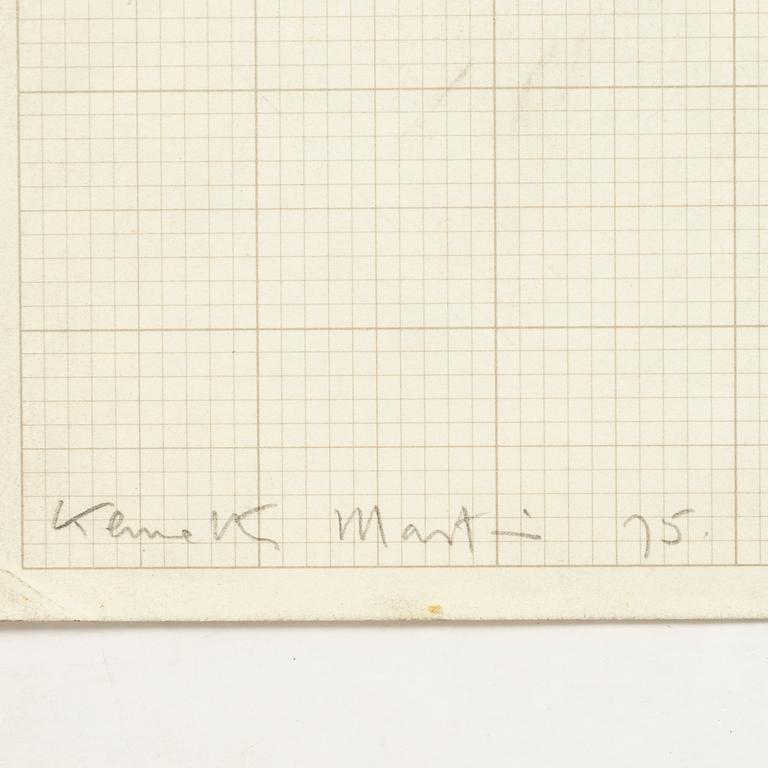 Kenneth Martin, mixed media on paper, 3 pcs, signed and dated -75.