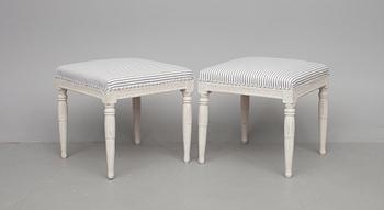 A PAIR OF STOOLS.