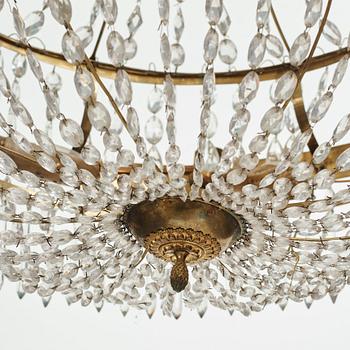 A Swedish late Empire  nine light chandelier first half 19th century.