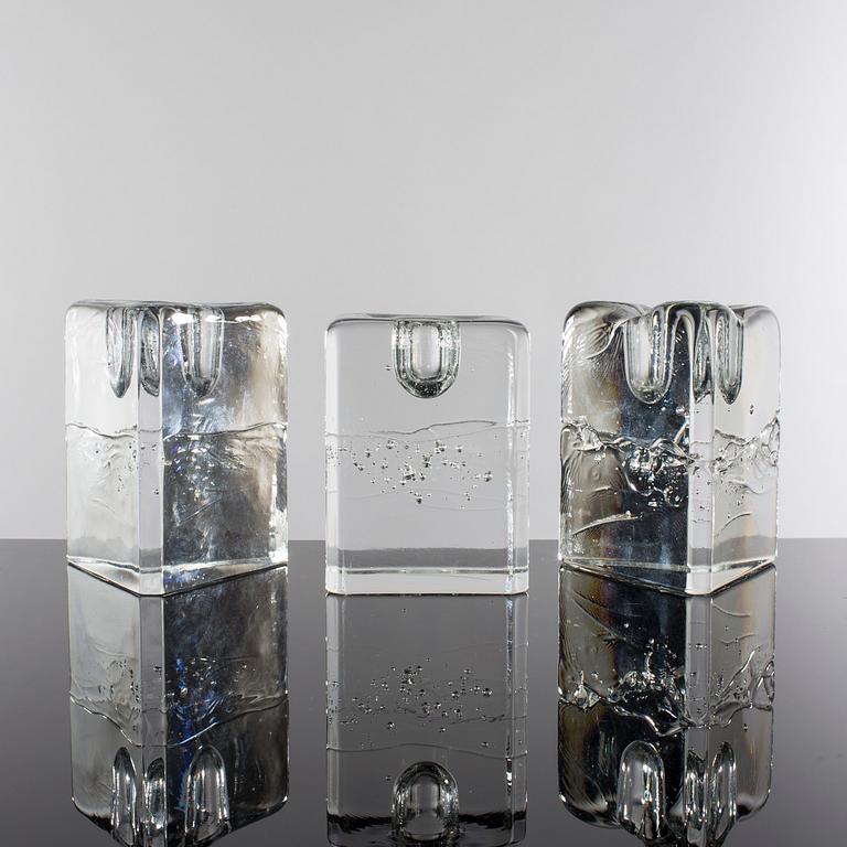 LJUSSTAKAR, 7 st, glas, "Arkipelago", Iittala, 1900-talets fjärde kvartal.