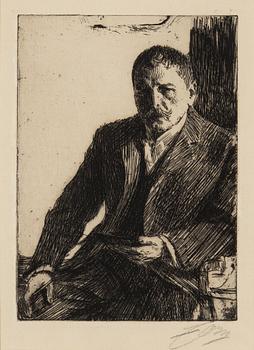 Anders Zorn, etching, 1904, signed in pencil.