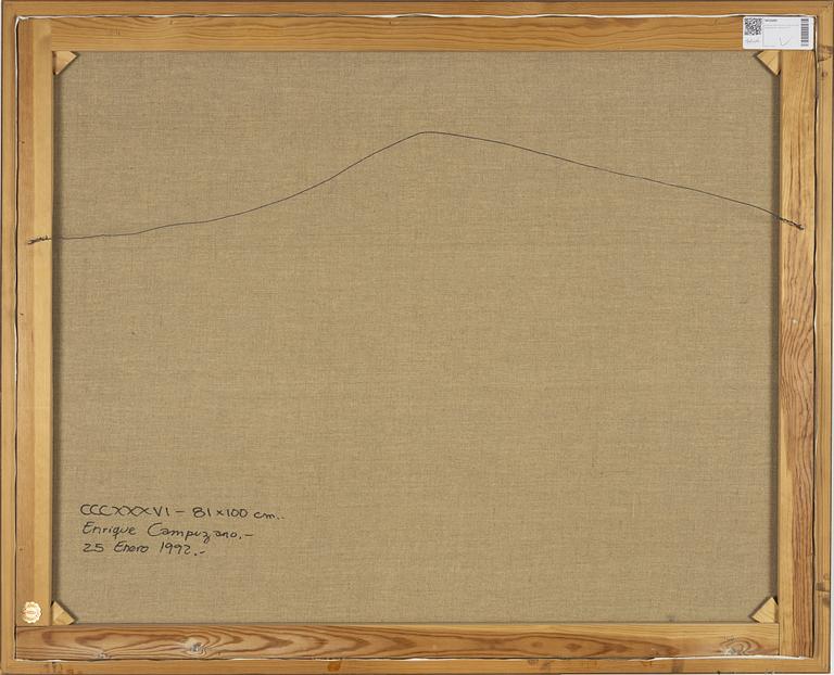 Enrique Campuzano, acrylic on canvas, signed and dated '92.