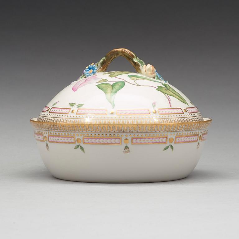 A Royal Copenhagen 'Flora Danica' tureen with cover, Denmark, 20th Century.