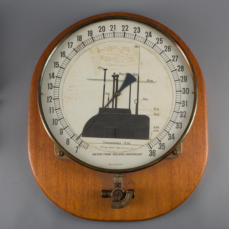 DJUPMÄTARE, för ubåt, svenska flottan, 1940/50-tal.