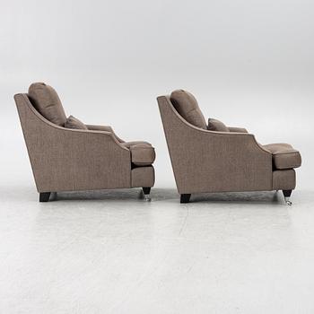 Fåtöljer med fotpallar, ett par, JIO möbler.