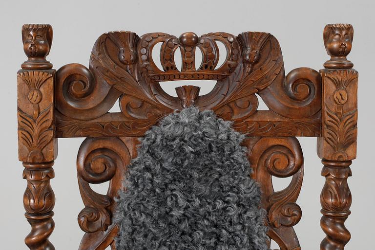 STOLAR, 4 st, barockstil, 1800-tal.