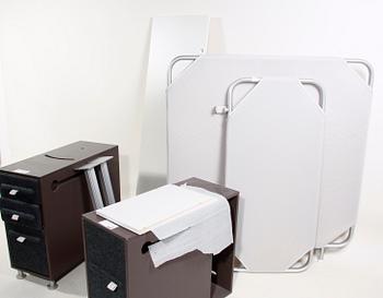 SKRIVBORDSDELAR MED TILLBEHÖR. Snowcrash.