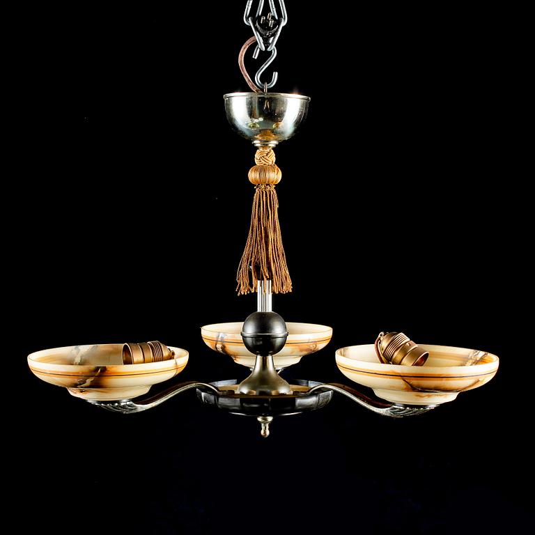TAKLAMPA, 1920/30-tal, höjd 47 cm.
