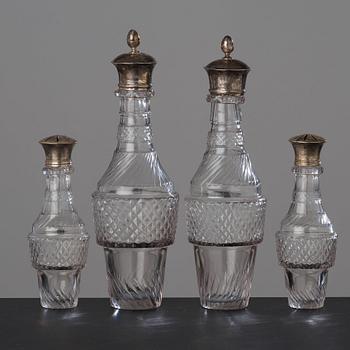 A late Gustavian cruet-set, early 19th century.