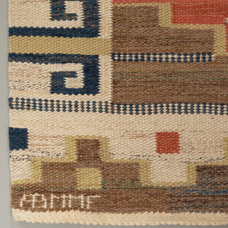 Märta Måås-Fjetterström, A RUNNER, "Bruna heden", flat weave, ca 525,5 x 102,5 cm, signed AB MMF.