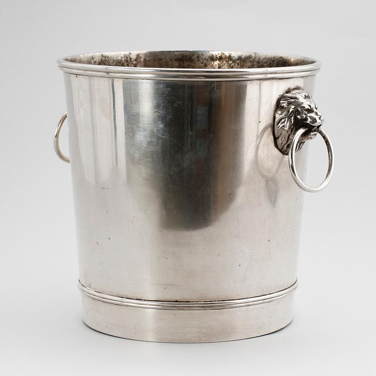 CHAMPAGNEKYLARE, nysilver, 1900-talets mitt.