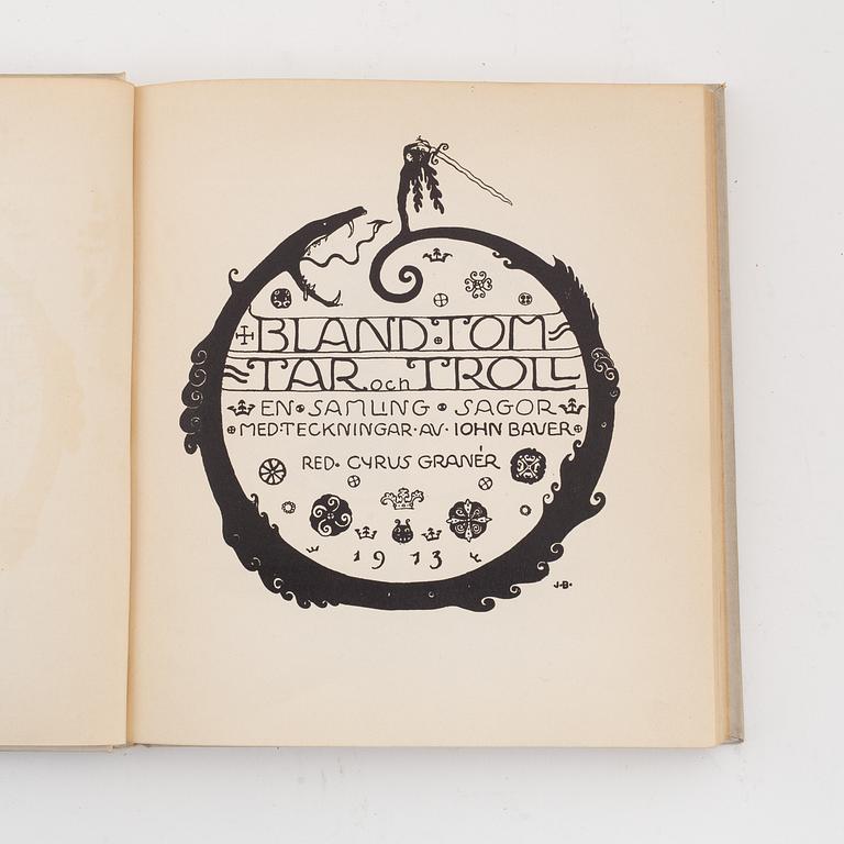 13 volumes 'Bland tomtar och troll', different publishers, 1907- late 20th century.