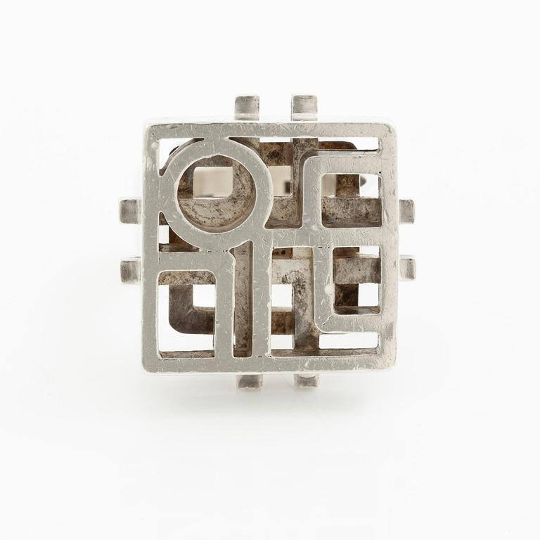 Claës E. Giertta, a ring and a bangle, silver, Stockholm 1961 and 1965.