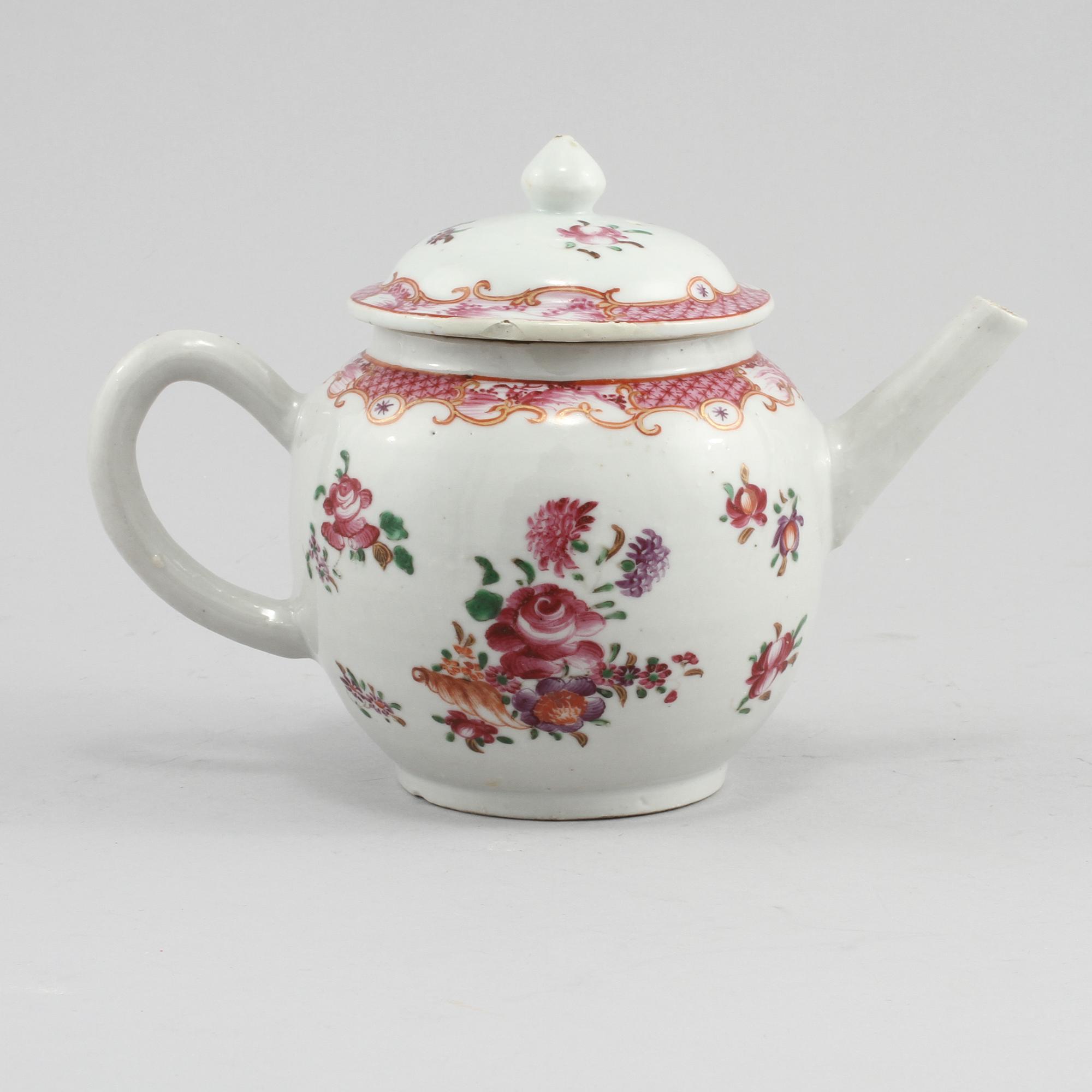 TEKANNA, porslin, Kina, 1700-tal.