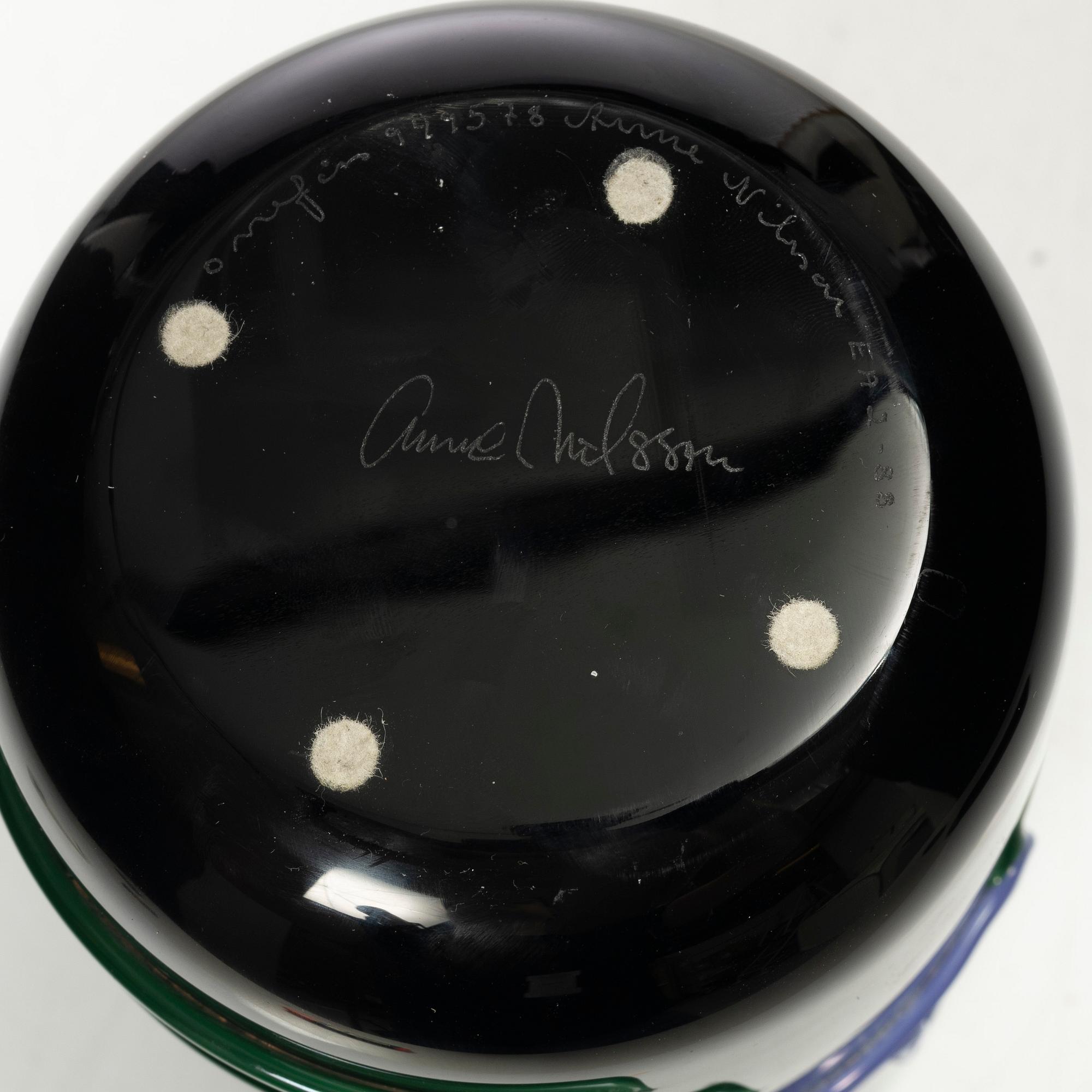 Anne Nilsson, vas, glas, Orrefors, 1988.