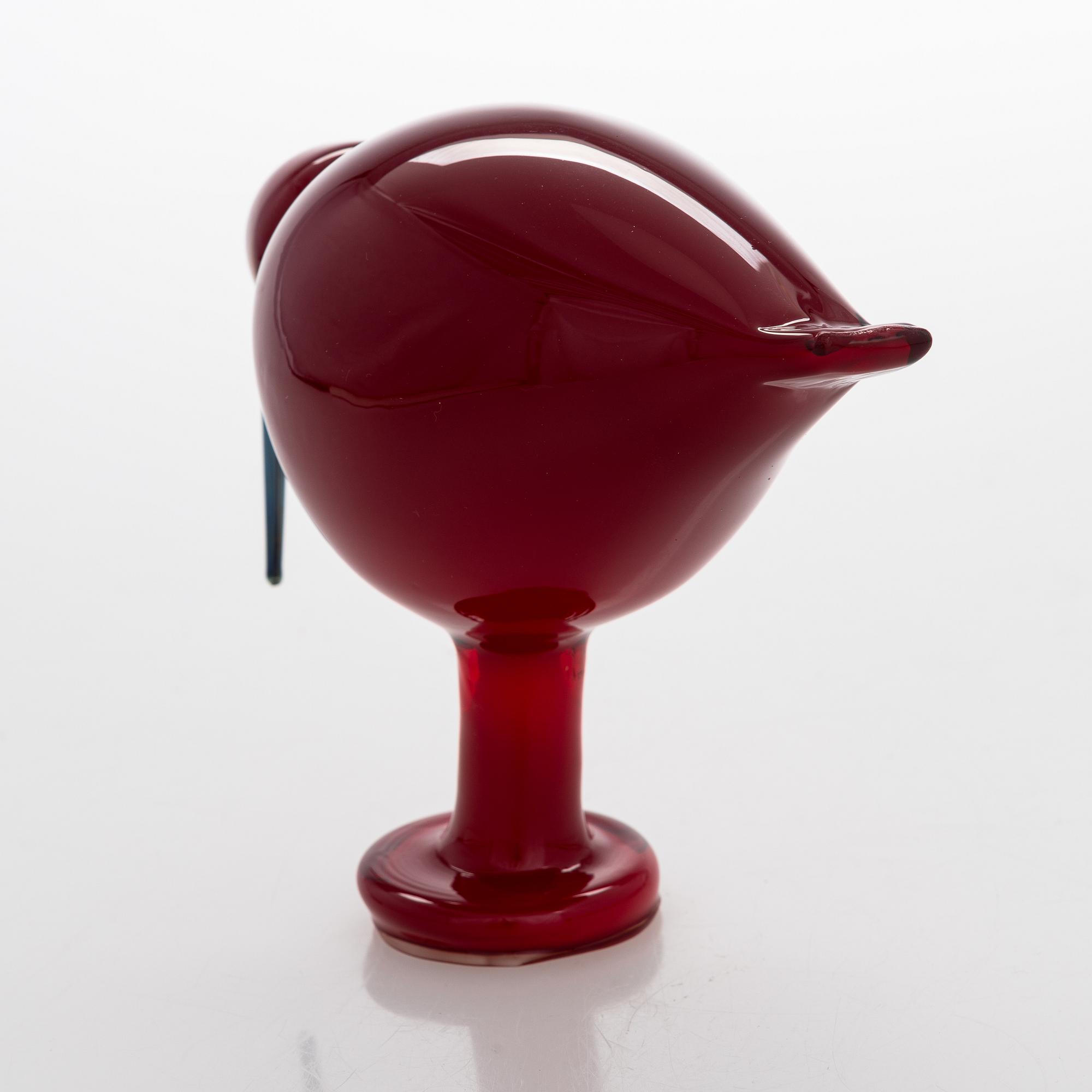 Oiva Toikka, glasfågel, signerad O. Toikka Nuutajärvi.