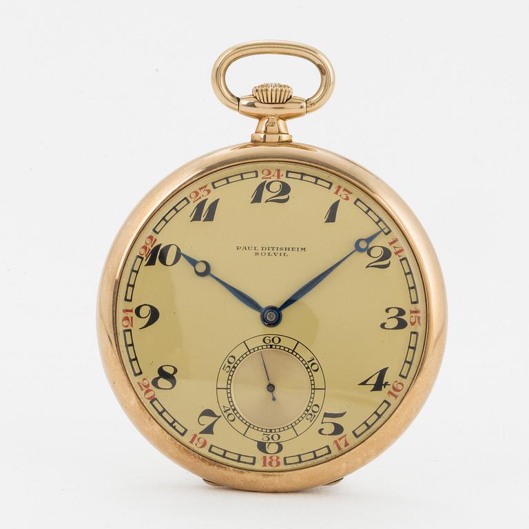 PAUL DITISHEIM SOLVIL, pocket watch, 49 mm.