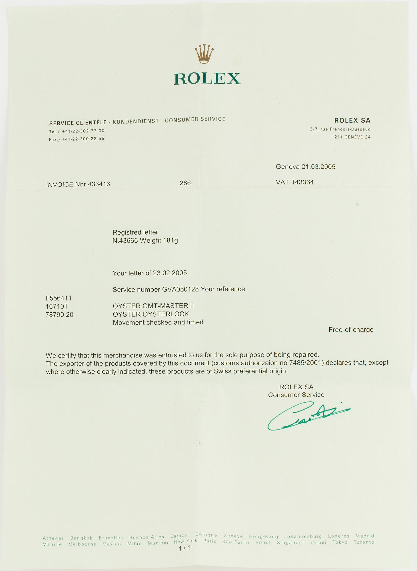 ROLEX, GMT-Master II.