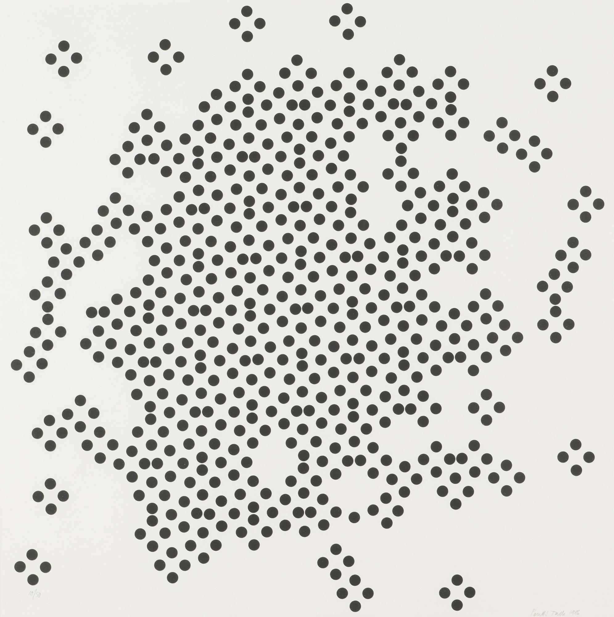 Pentti Tulla, serigrafi, signerad och daterad 1986, numrerad 10/50.