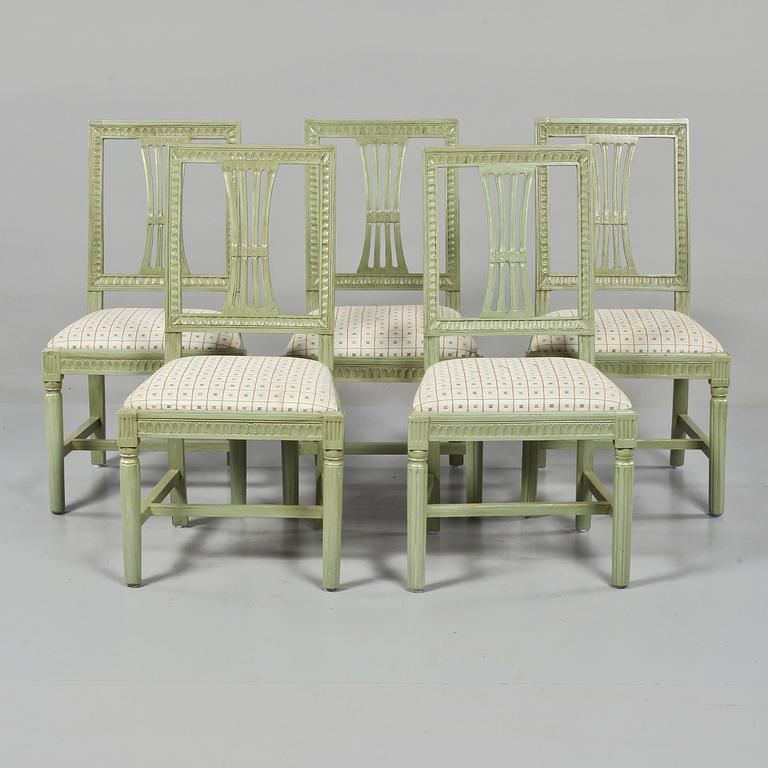 STOLAR, 5 st, snarlika, gustavianskt stil, Lindome, 1900-talets första del.