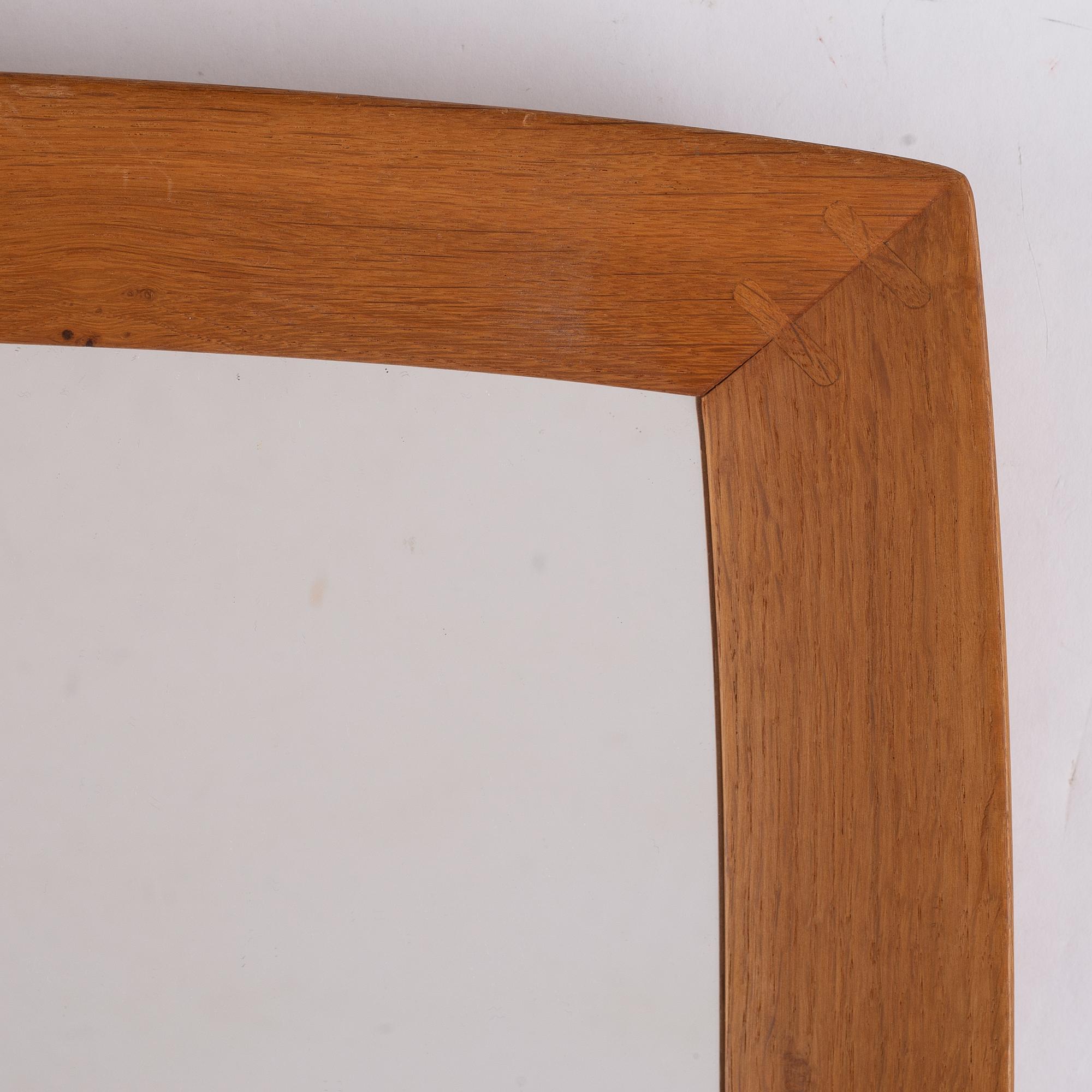 Uno & Östen Kristiansson, an oak mirror, Luxus, Vittsjö, 1960's.