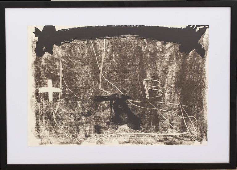 ANTONI TÀPIES, färglitografi, ur Derrière le Miroir nr 210 1974.