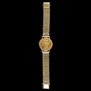 ARMBANDSUR, 18k guld, Stockholm, 1976. Tot ca 76 gr.