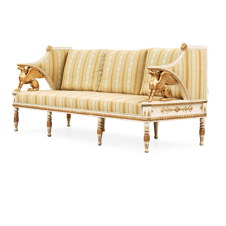 A late Gustavian early 19th century sofa.