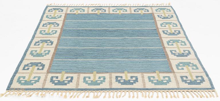 Anna-Greta Sjöqvist, a flat weave carpet, signed AGS, 215 x 167 cm.