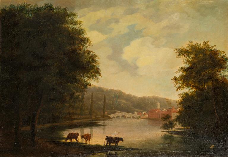 Engelsk konstnär, 1800-tal, Pastoral med boskap.