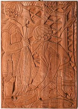 VÄGGSKULPTUR, William Marklund. Signerad.