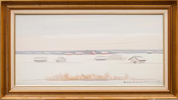 TUOMAS NELIMARKKA, öljy kankaalle, signeerattu ja päivätty -79.