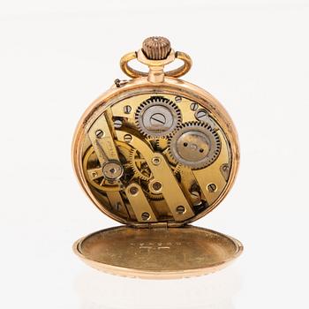 Pocket watch with chain, 28 mm.