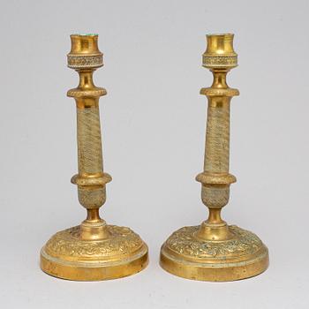 A pair of 19th century candlesticks.