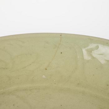 A celadon dish, Ming (1368-1644), for South East Asian market.